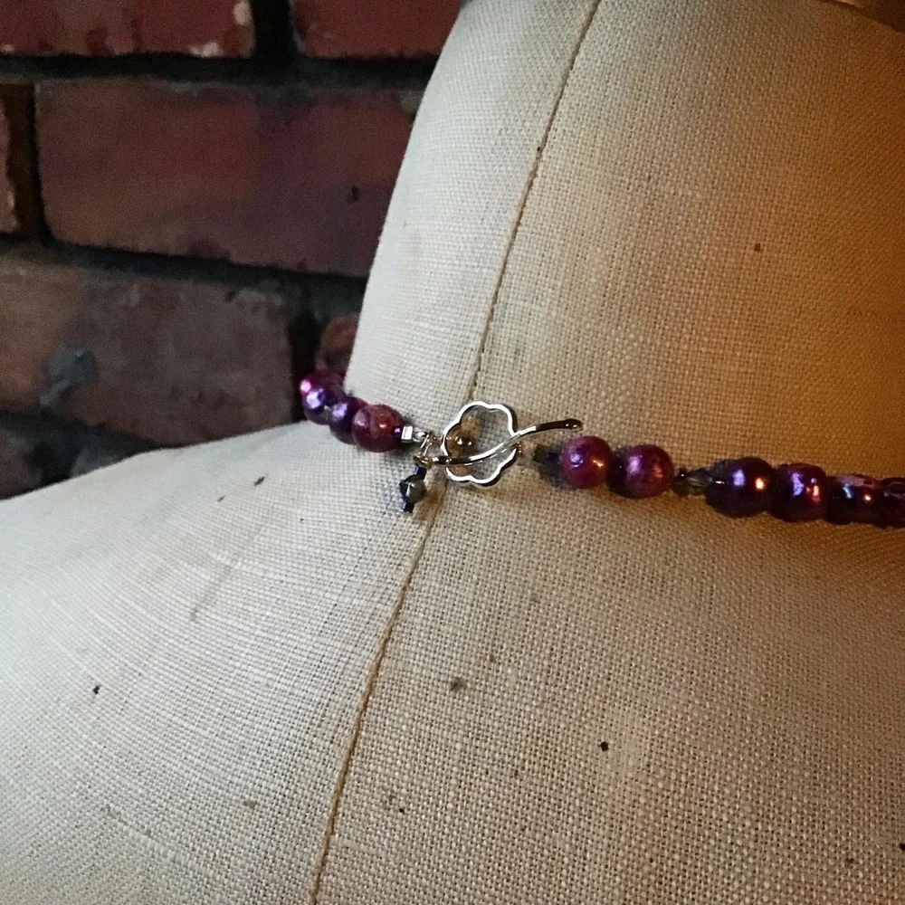Handmade Ballerina in Purple Christmas Nutcracker Ballet Necklace